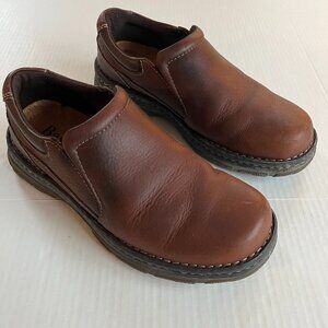 Bass Sz 8.5 MW Sheridan Mens Upper Leather Slip On‎ Brown Shoes